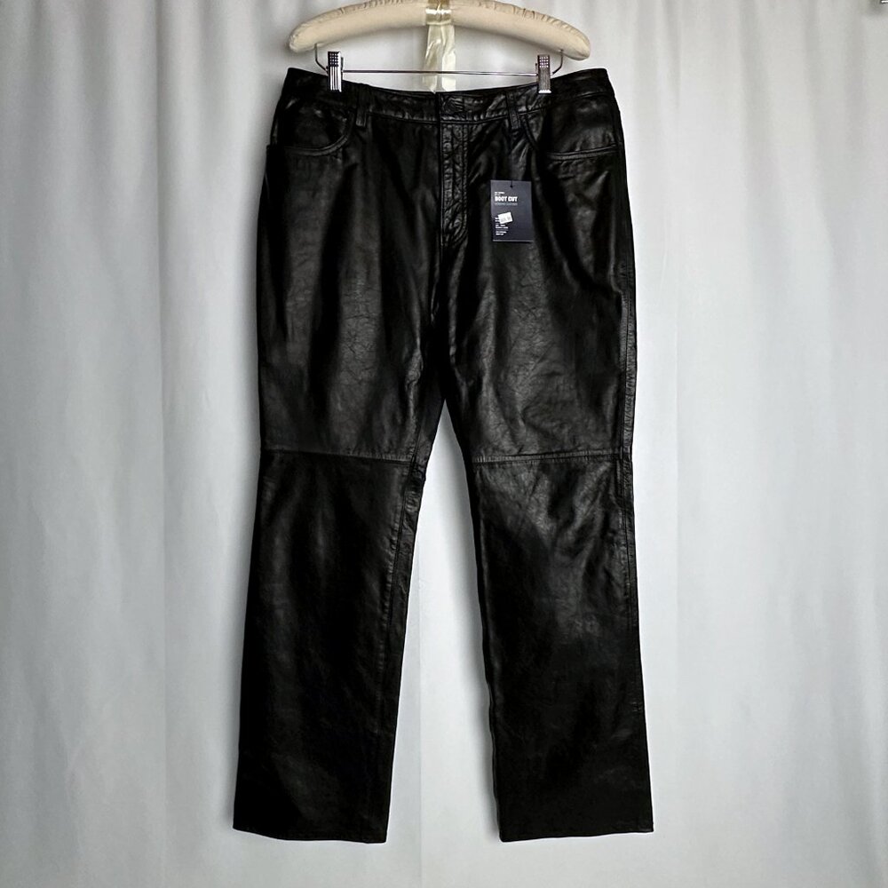 GAP Black Leather Jeans - NWT